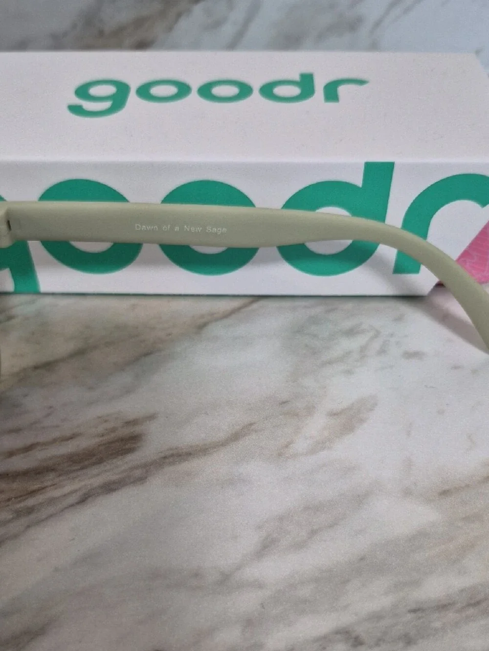 Goodr Men's Matte Light Green Sunglasses with Purple Lenses